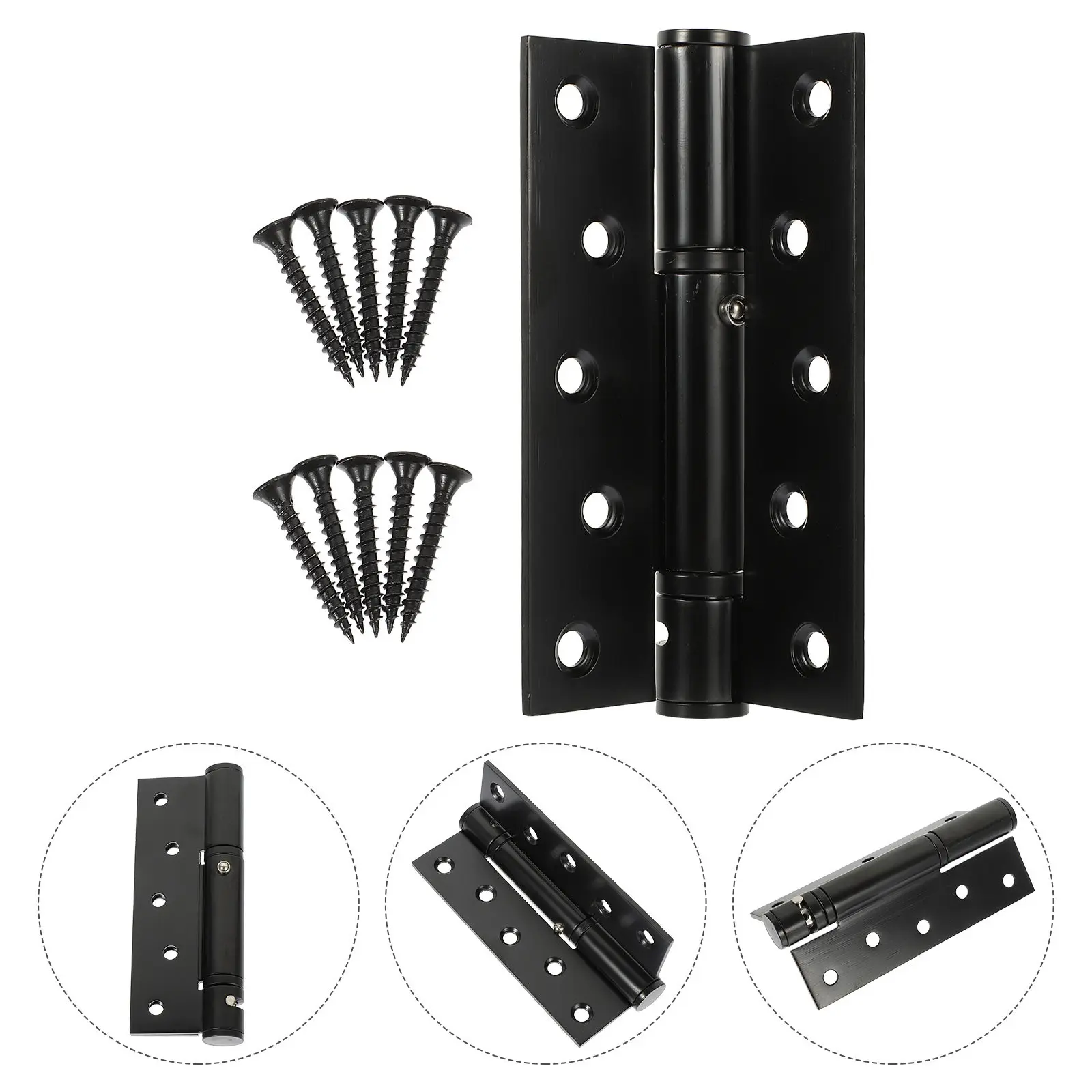 

1 set 1 Set Of Stainless Steel Hinges Heavy Duty 180 Degree Rotation Mute Design For Door Cabinet Cupboard Furniture Wood Box