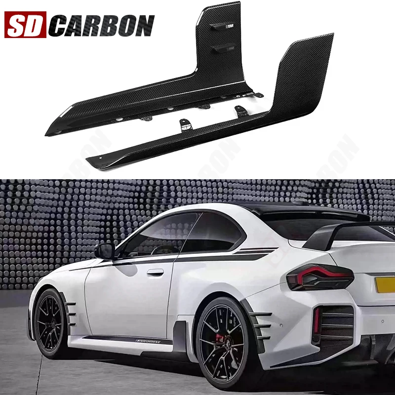 

For BMW G87 M2 2022+ MP Style Dry Carbon Fiber Side Skirts Splitters Cupwings Winglets Canards Apron Car Accessories