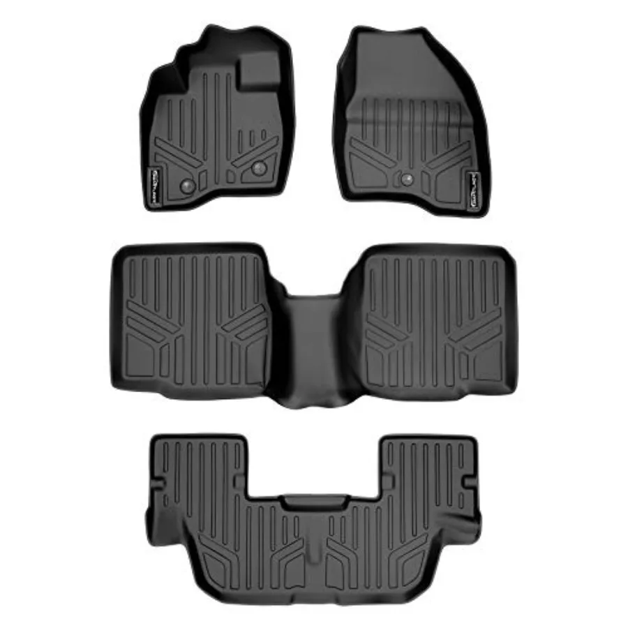 

Custom Fit Floor Mats 3 Row Liner Set for Vehicle Interior with Premium Material in Black Color Durable and Slip-Resistant Desi
