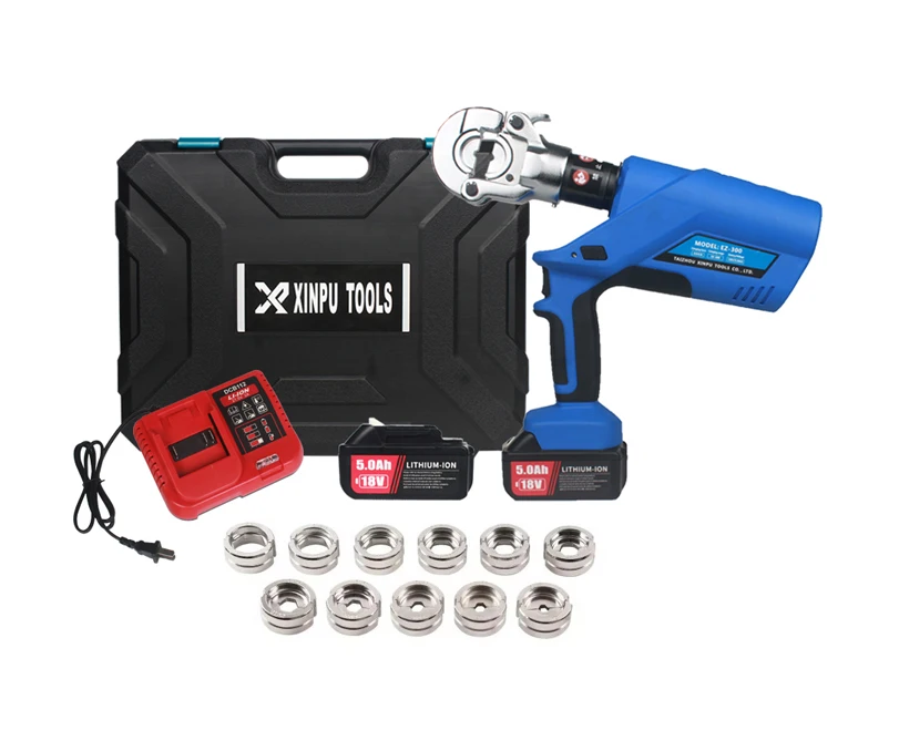 

EZ-300 Hydraulic Battery Powered Cable Crimping Tool Professional Compression Electric Crimping Tool with OLED for 16-300 Cable