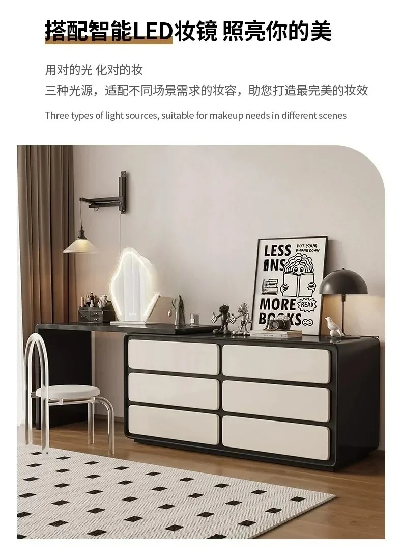 Integrated Corner Retractable Dresser Makeup Table Dresser Bedroom Simple Modern