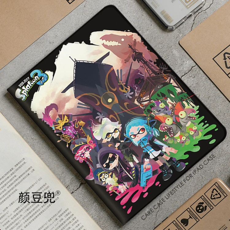 

Splatoon 2 Anime Game For Samsung Galaxy Tab S7 FE 11 in 2021 S6 Case SM-T220/T225 Tri-fold stand Cover Galaxy Tab S6 Lite A8 A7