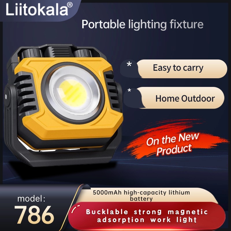  LiitoKala LF-786 Working Lamp with Built-In 5000mAh Battery C-Type Fast Charging Super Endurance Highlight 