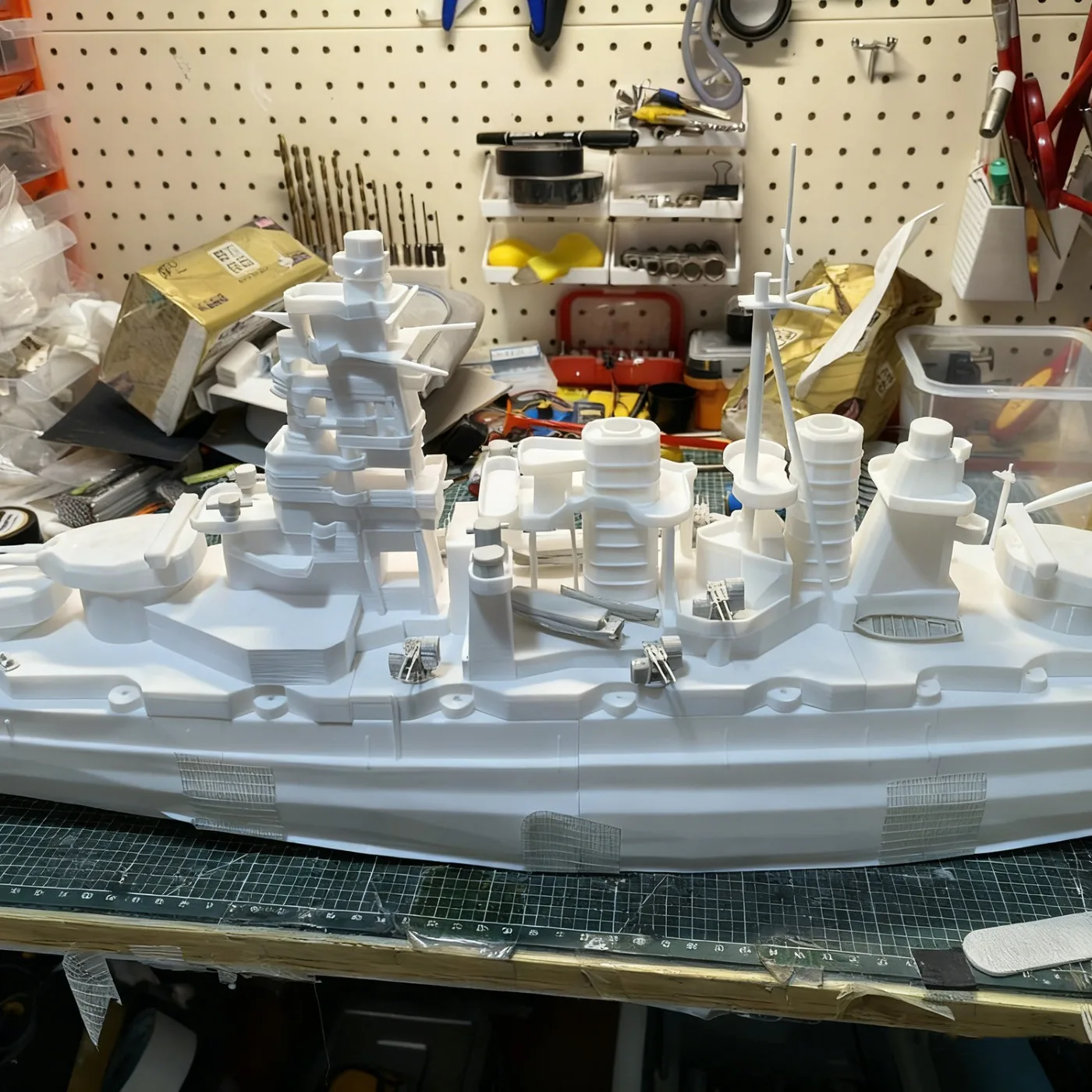 1/200 RC Ships 107cm Kongo WWII Battleship Remote Control Boat Light-cured Detail Parts RC Boat Model Kit Ship Toy Warship Model