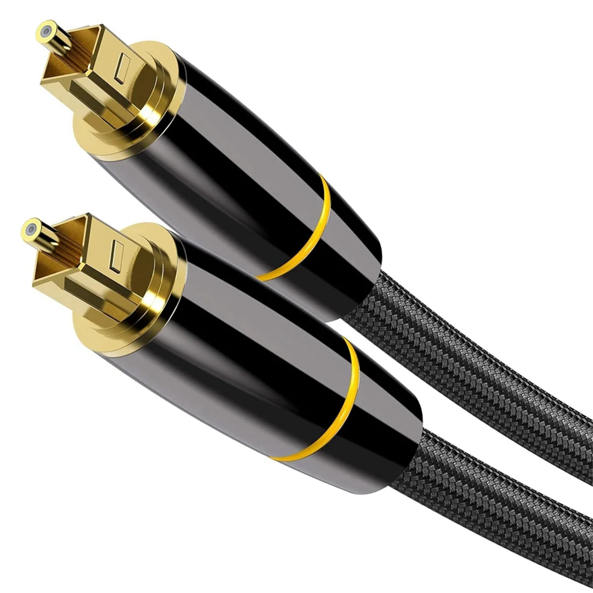 Cabo de áudio óptico digital, cabo de saída de 2m, amplificador de alto-falante, cabo de conexão de fibra óptica de 5.1 canais, nylon trançado