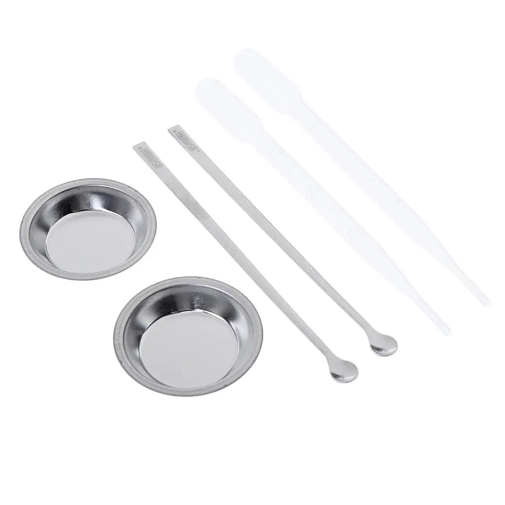 2 ชิ้นสีถาดสีรุ่น Toning Palette เครื่องมือสี Stirrer Dropper