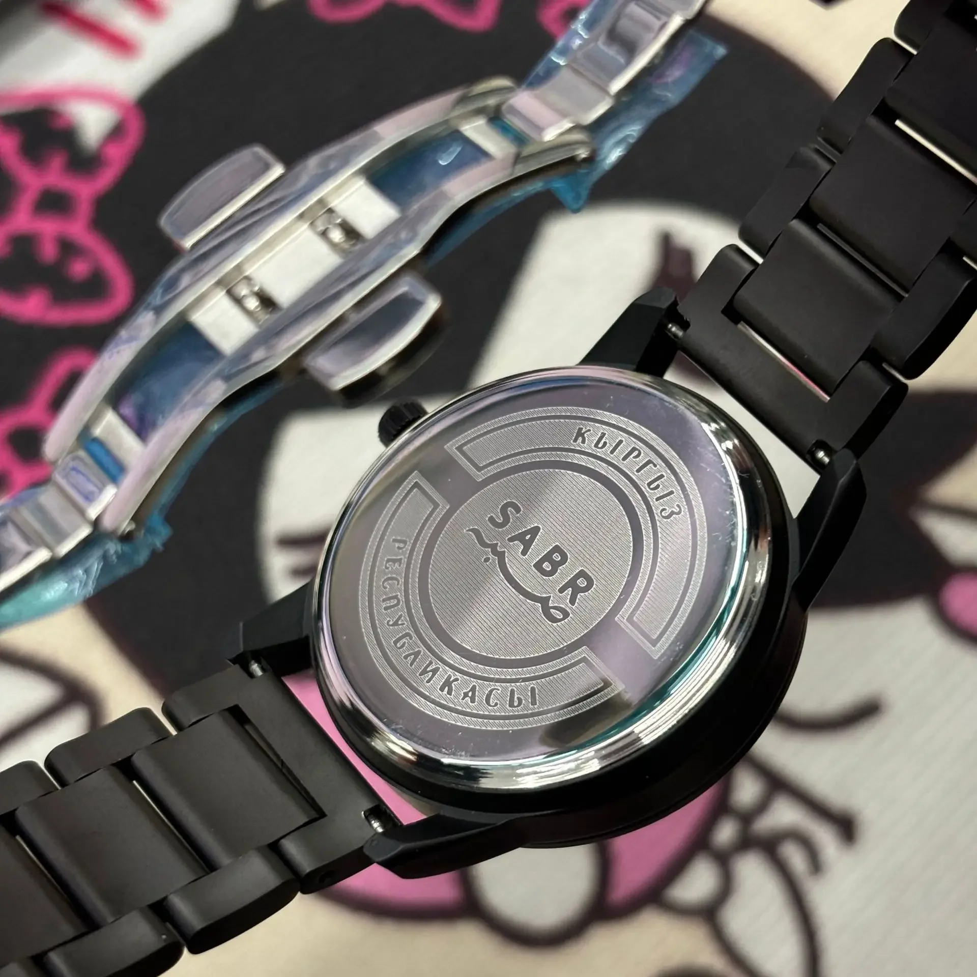 2025 SABR Watch Arabic Numeral Magnetic Bead Pointer with Scale, Personalized Non Mirror Black Technology, Men's Quartz Watch