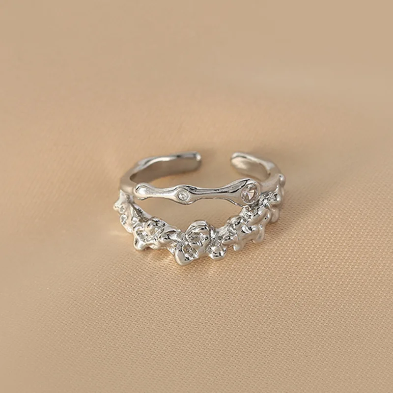 

Irregular Lava Ring Women's Fashion Personality Open Index Finger Ring Premium Niche ins Cold Wind Ring