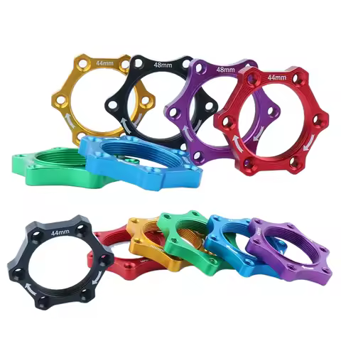 2pcs Bicycle Bike 44mm 48mm Freewheel Threaded Hub Disc Brake Rotor 6-Bolt Flange Adapter Converter Spacers