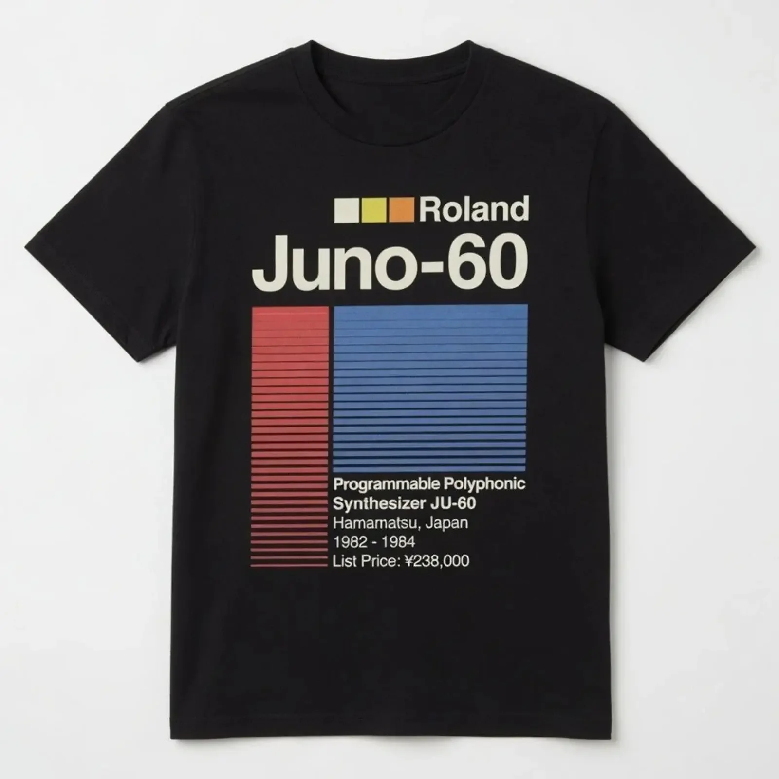 Roland Juno 60 Synthesizer 80er Grafik T Shirt S M L XL 2 3 4XL vintage Washed Breathable Top For Everyday Wear homme Casual