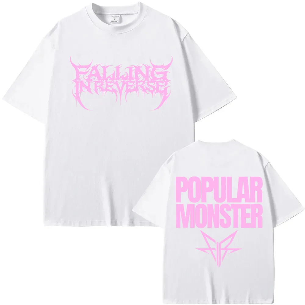 Falling In Reverse Summer New T Shirt Short Sleeve Singer's same styleTee-shirt Graphic Printing Popular Monster Text Tshirt
