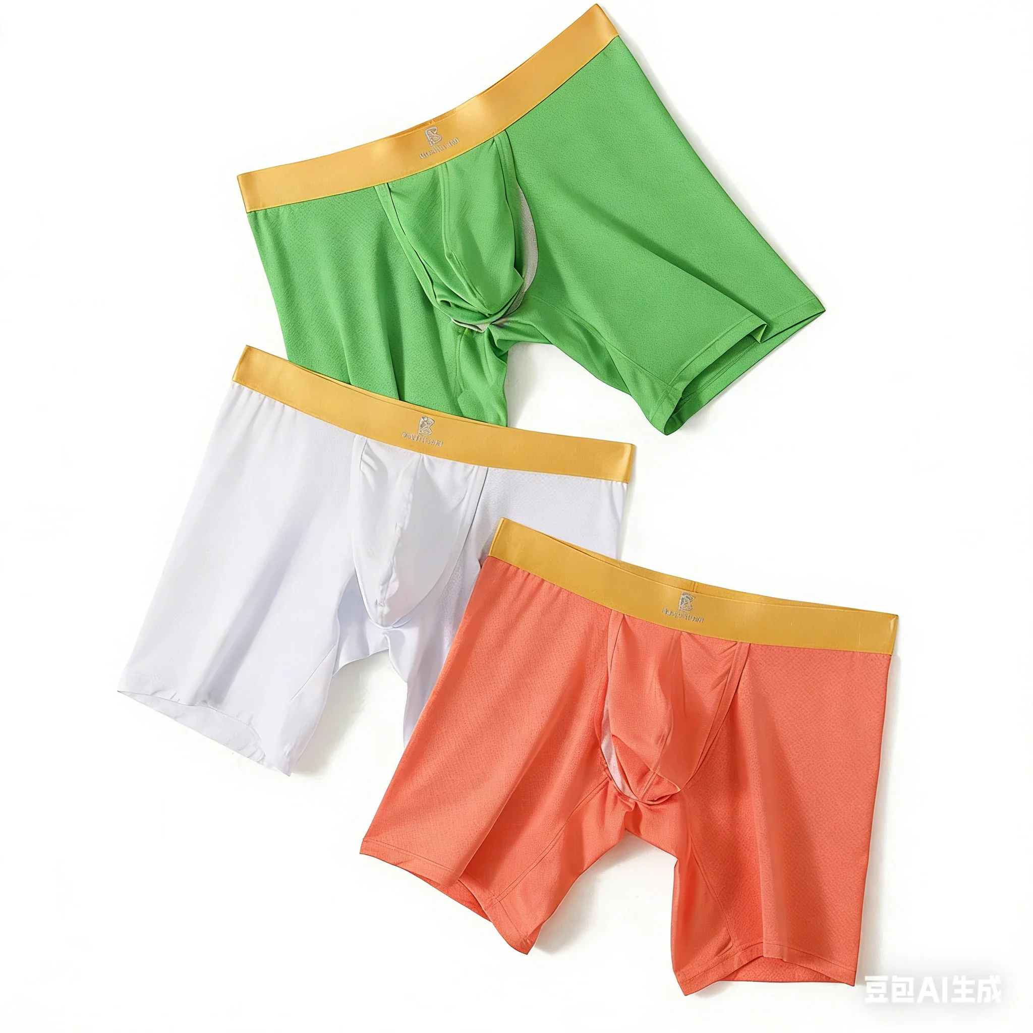 

Men's Long-Legs Ice Silk Boxer Briefs Soft Breathable Mesh Quick-Dry Low-Rise Sporty Trunks for Men Youth Fashion Boxy Underwear