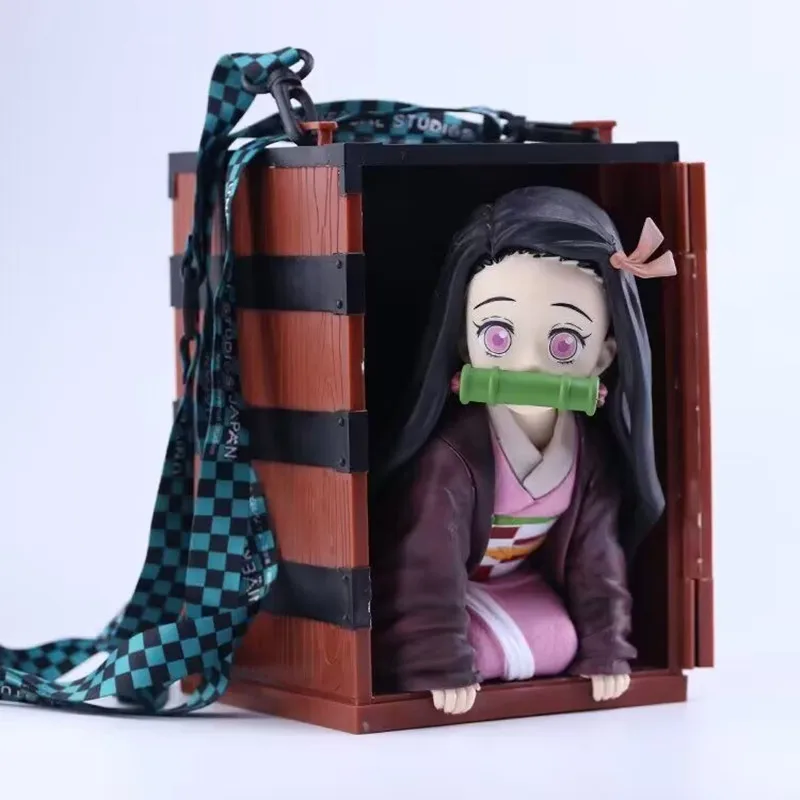 

Demon Slayer Anime Kawaii Figure Kamado Nezuko Figure 22cm PVC Popcorn Box Cute Girls Collection Action Characters Gifts Toys