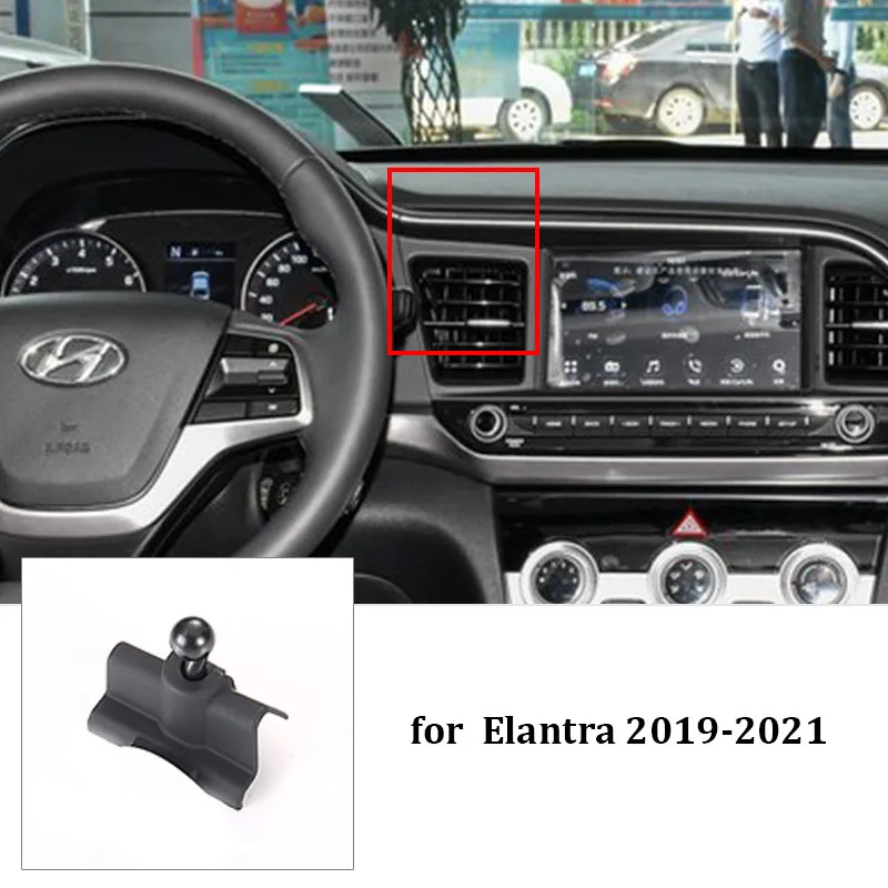 For Hyundai Elantra 2016 2017 2018 2019 2020 2021 Car Navigation Air Outlet Phone Holder Bracket Dashboard Wireless Charger