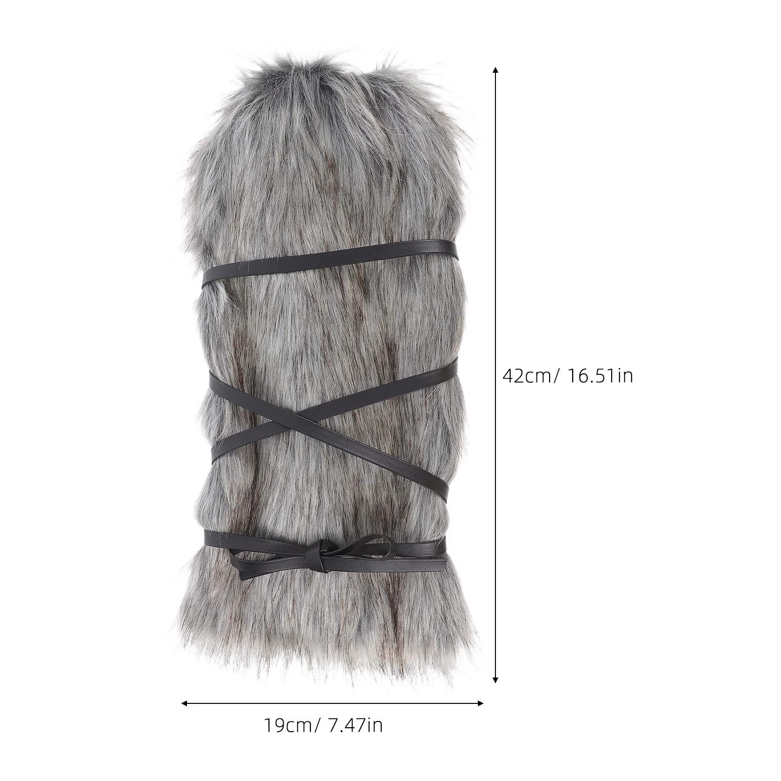 2 قطعة تدفئة فو 40 سنتيمتر للنساء الرجال فايكنغ اكسسوارات الرجال الشتاء تأثيري فايكنغ زي اكسسوارات أغطية أحذية بلاستيكية #4