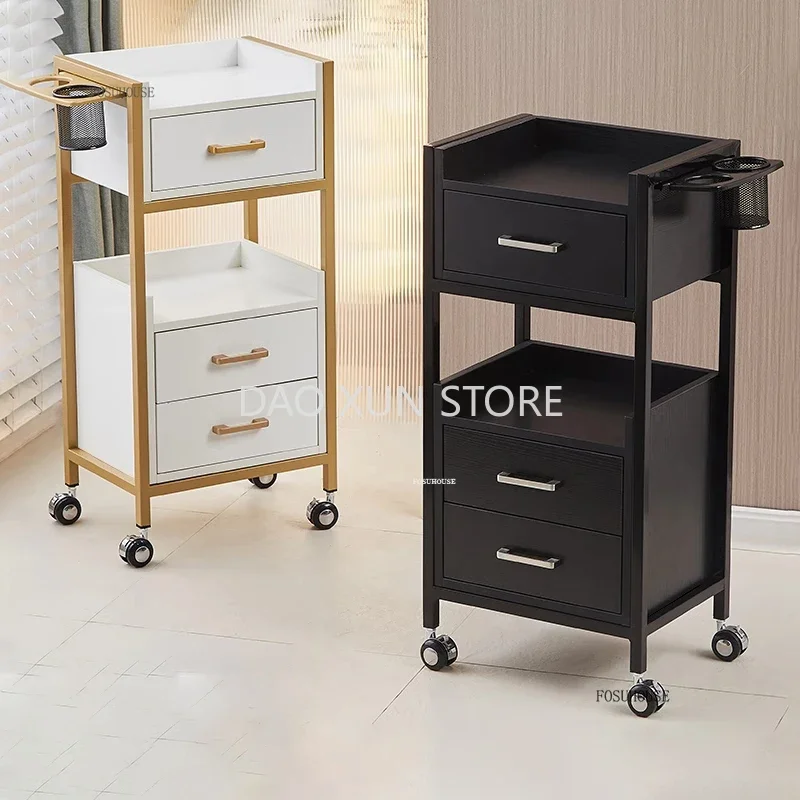 صالون تجميل الشعر أداة ضيقة عربات صالون حلاقة خاص صالون عربات أداة خزانة تصفيف الشعر لأثاث الصالون