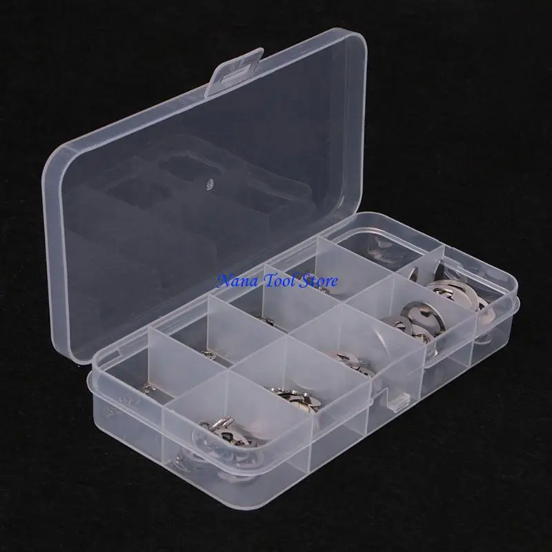 31GJ 120PCS 1.5mm-10mm E-Clip Assortment Stainless Steel Retaining Circlip Set