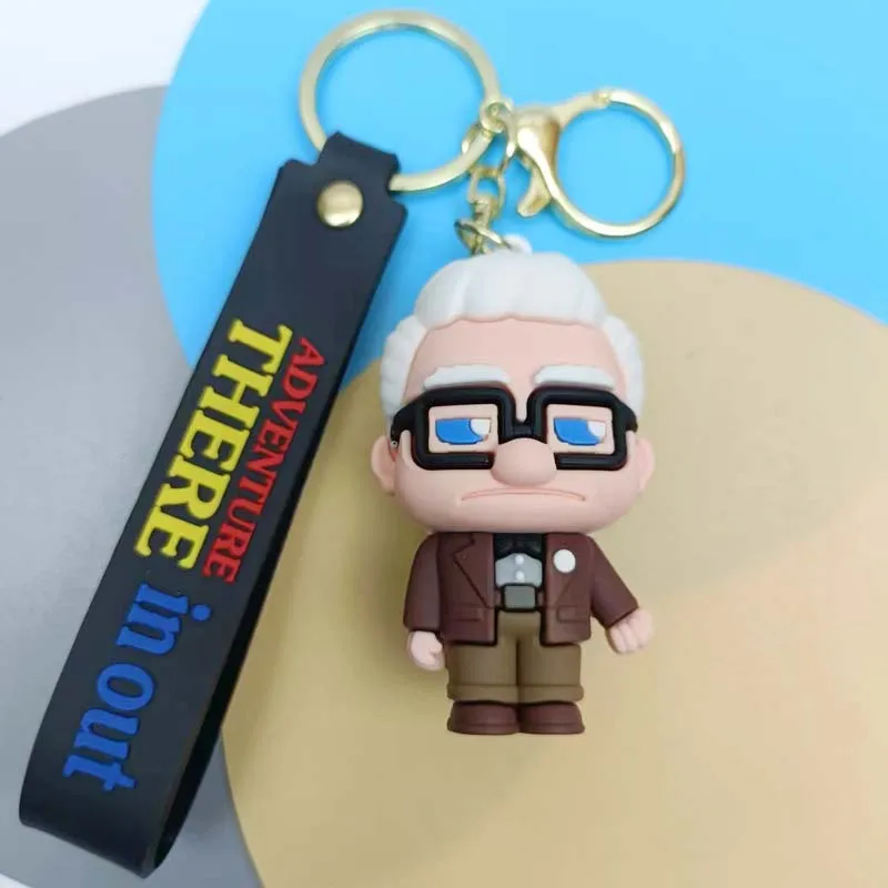 Disney Movie UP Keychain Action Figure Toy Collectible Doll Children's Car Key Chain Bag Decoration Kids Friends Xmas Gift