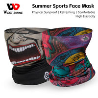 WEST BIKING Fashion Versatile Breathable Half Face Cycling Cover Mask Anti-Sun Cycling Hiking Camping Neck Tube Scarf For Men