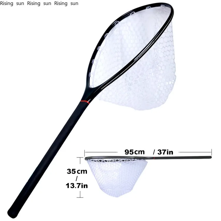 

Carbon rubber copy net, large mesh and small mesh hand fishing net, fly fishing copy net, fishing gear accessories
