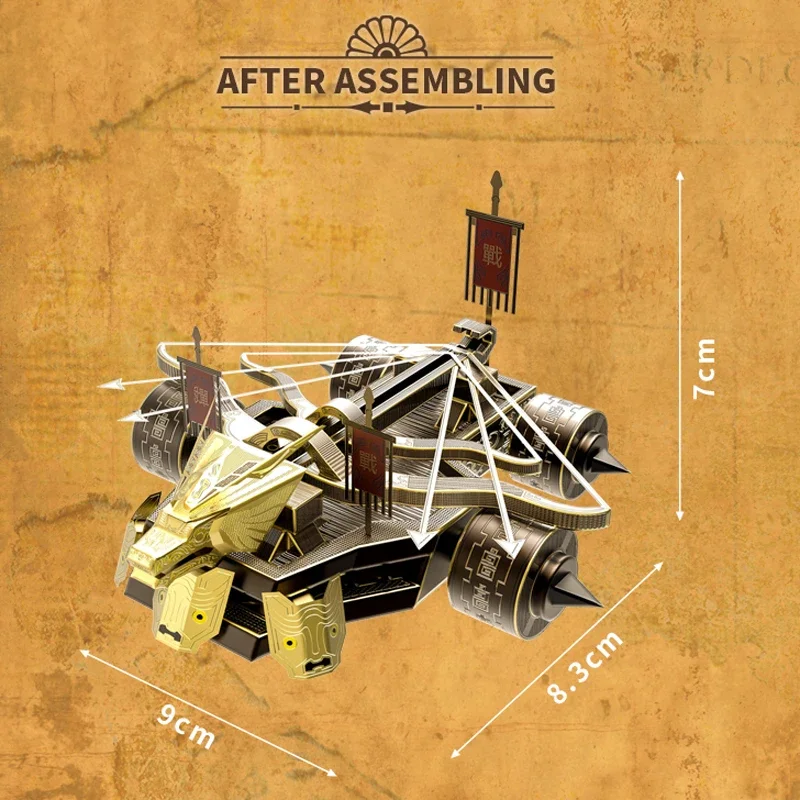 Microwereld 3D Metalen Styling Puzzel Spel Ballista Chariot Model Kits Lasersnijden DIY Jigsaw Speelgoed Verjaardagscadeau Voor Volwassenen Kinderen