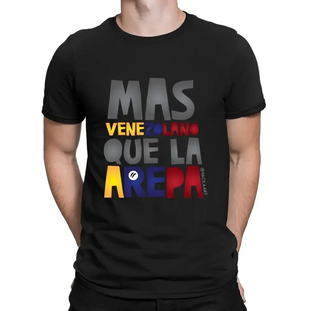 Websites Fit Funny Shirts Comical Designer  Male Size s-xl Character Pictures Mas Venezolano Que La Arepa T