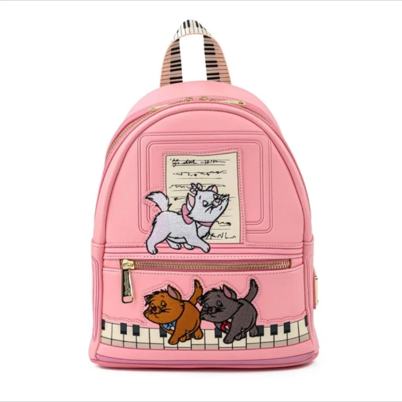 

New Arrival Disney Loungefly Mary Cat Aristocats Piano Kitties Womens Double Strap Shoulder Bag Purse Pu Leather Girl'S Backpack