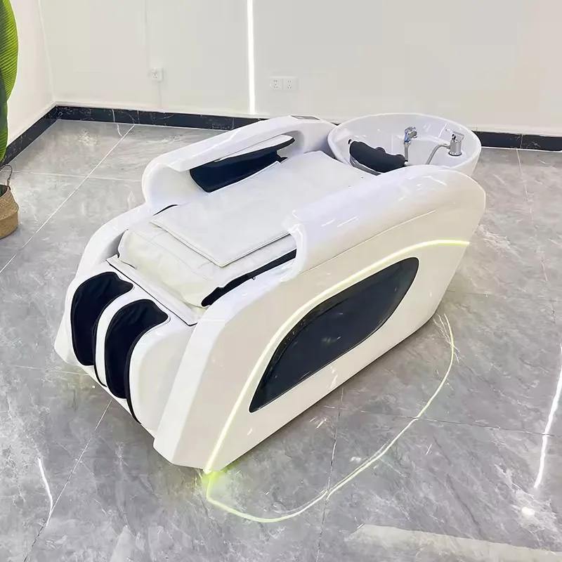 

Hairdressing Shampoo Chair Electric Massage Shampoo Bed Reclining Hair Salon Washing Head Chair