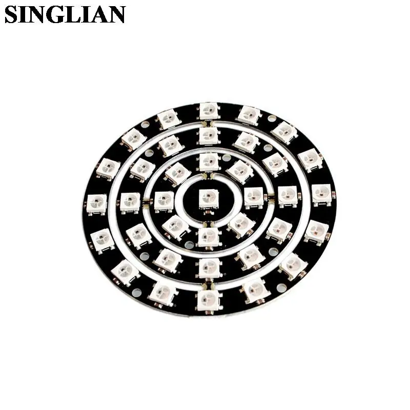 37 Bits WS2812B 5050 RGB LED Built In Full-color Driving Lamp Light Ring Development Board Module With Integrated Drivers