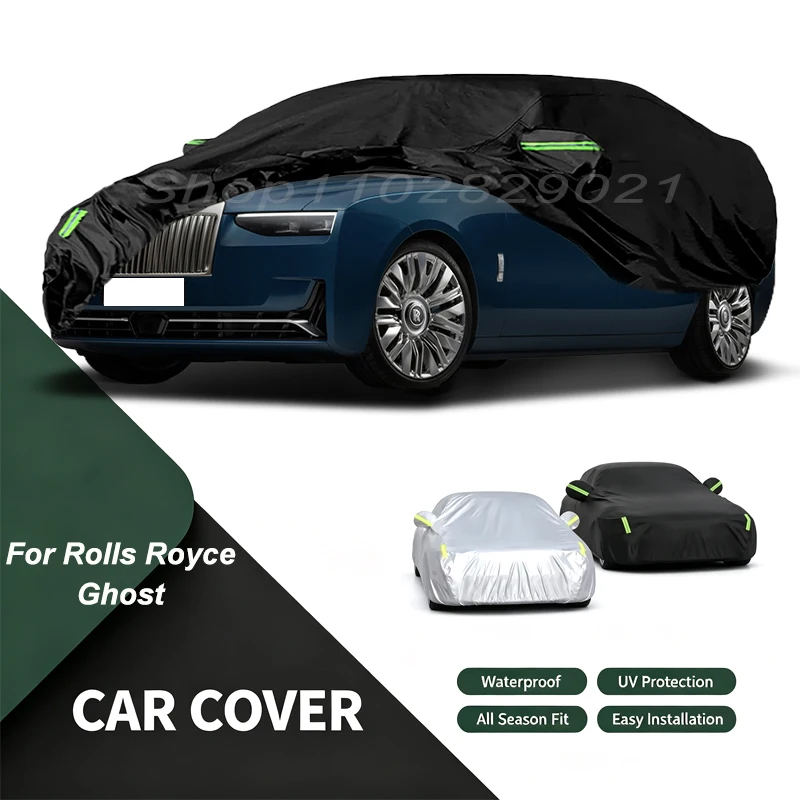 Car Cover For Rolls Royce Ghost Waterproof Dustproof Outdoor Protection, UV Snow Sun Resistant Auto Exterior Cover Car Sunshade