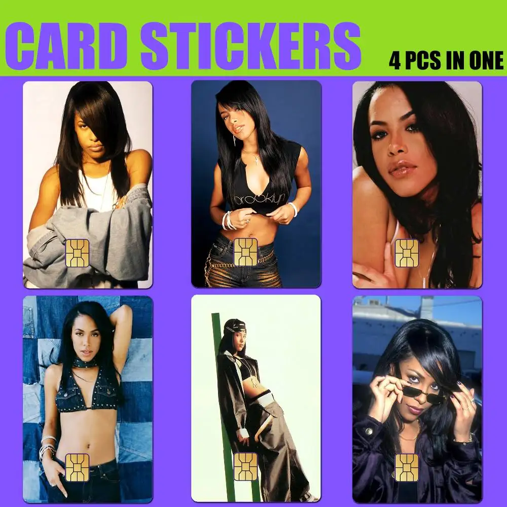 Y2K-Aaliyah HD  Card Stickers for Bank Access Protective Waterproof Film Cover Sticker Gift