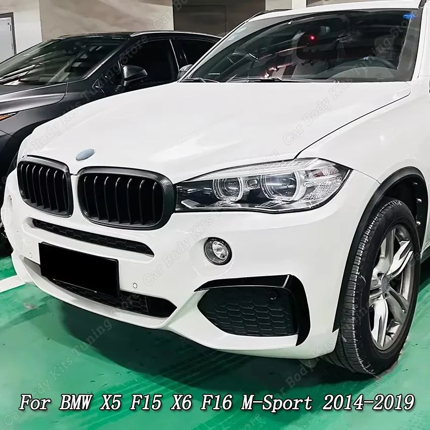 

Car Front Bumper Side Spoiler Diffuser Splitter Fog Light Cover Trim Wind Knife Body Kit For BMW X5 F15 X6 F16 M Sport 2014-2019