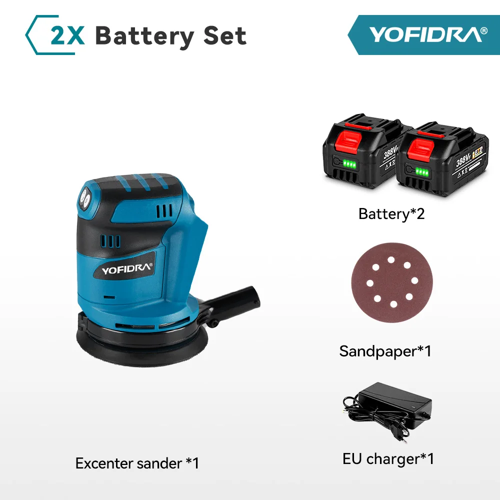 5 Zoll elektrische Schleifmaschine Polierer 3 Gänge Handheld wiederaufladbare Orbital Holz Metall Poliermaschine für Makita 18 V Batterie Pin