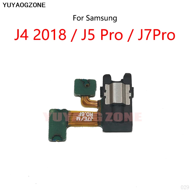 Headphone Audio Jack Earphone Socket Port Flex Cable With Mic For Samsung J4 J4Plus J330 J5 Pro J530 J7 Pro J730 / J4 2018 J400