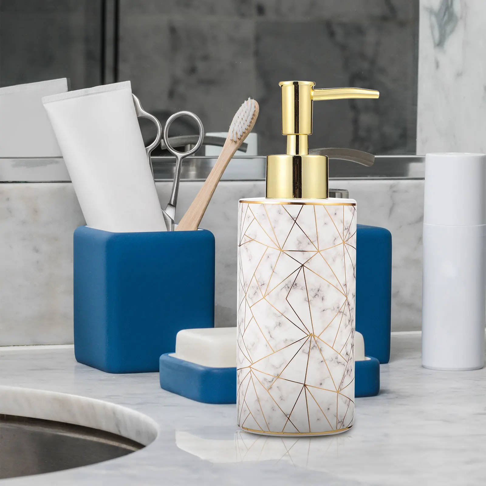 

1pc Empty Pump Bottle Lotion Dispenser Container Type For Shampoo Lotion Soap Storage Refillable Liquid