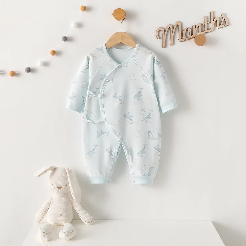 Autumn Rompers Cute Animal Imprinted Design Neonatal Baby Boys Girls Romper 100 Cotton Reborn Baby Clothes Loungewear Outfit