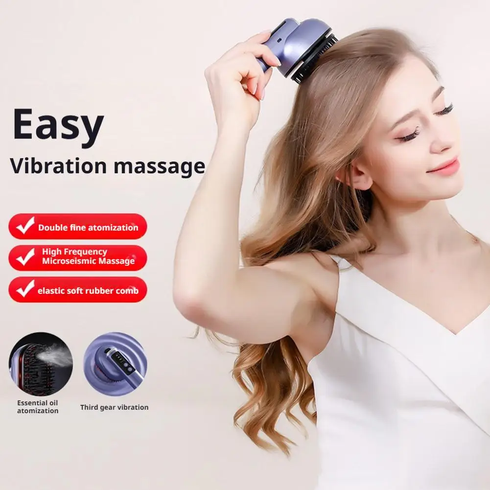 

Электрическая интеллектуальная массажная расческа для кожи головы, массажер для головы для роста волос, аппликатор для масла для кожи головы, против выпадения волос ﻿