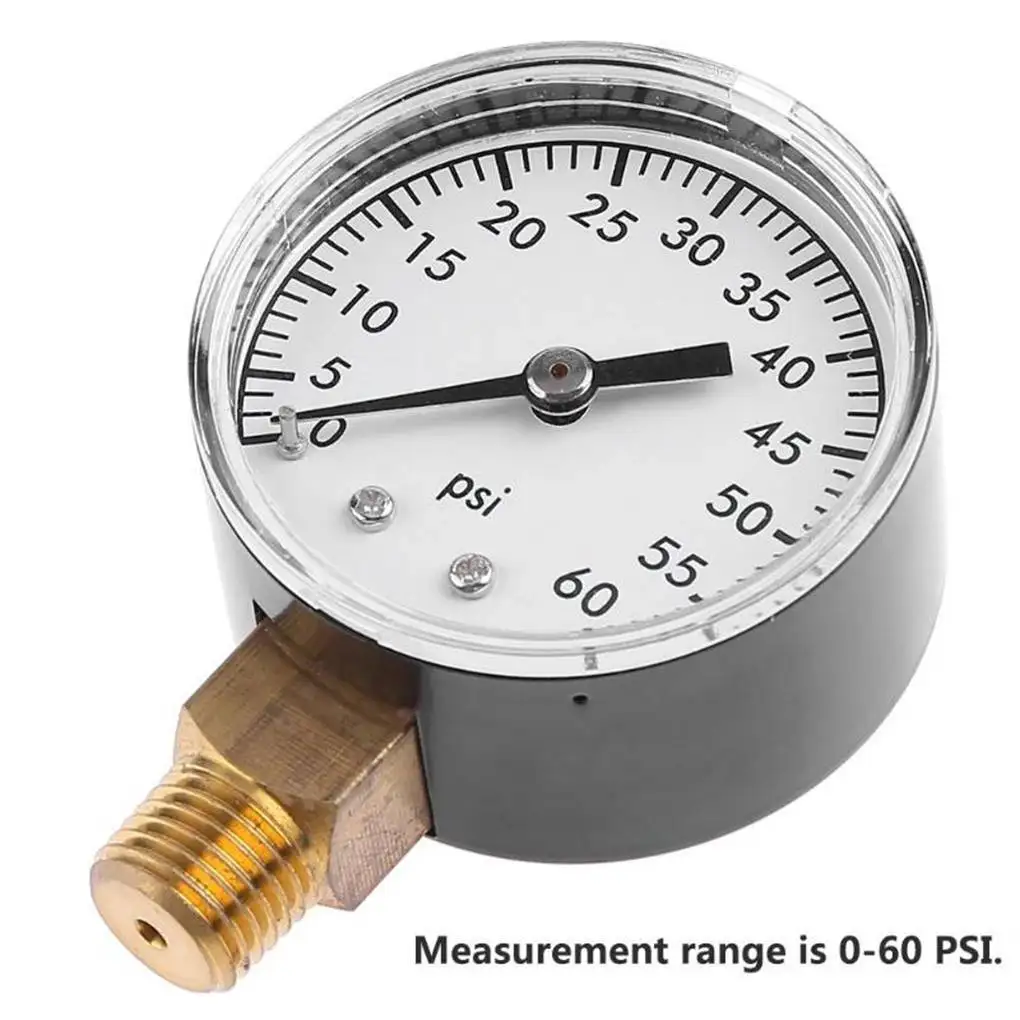 0-60 PSI Mini Pressure Gauge Dial Air Compressor Meter Hydraulic Pressure Tester Gauge 1 4 inch NPT Side Mount