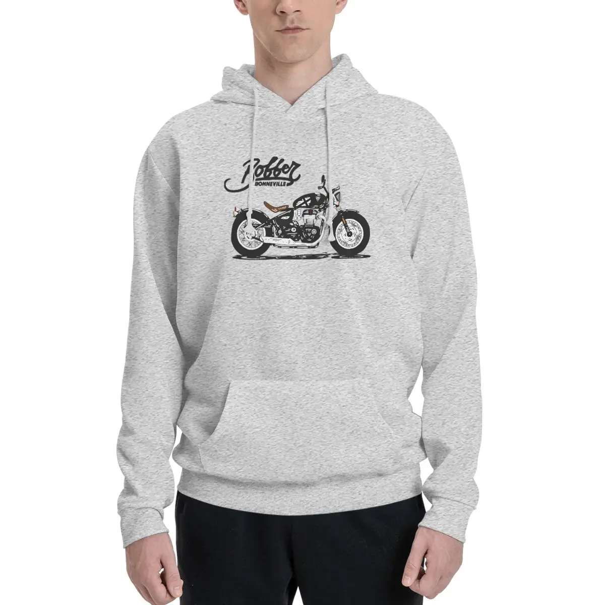 

Bonneville Bobber TFC Motorcycle For The Ride Hoodie For Men Sweatshirt Vintage Motor Pocket Hoodies Pullover Long Sleeve Shirts