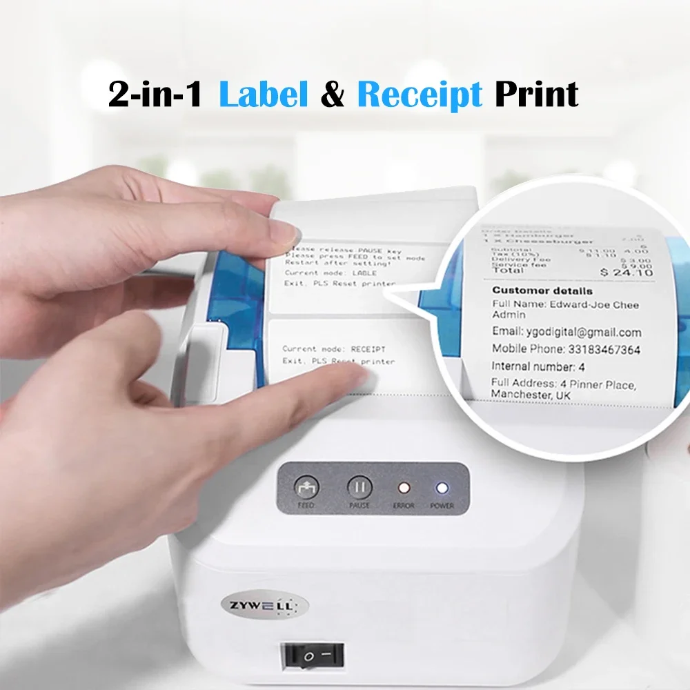 80mm 58mm Direct Sticker Printer Imprimante Thermique Barcode Printer Label Thermal Printer