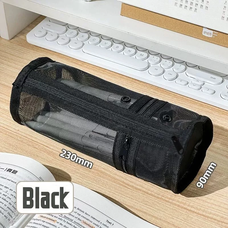 

Clear Stationery Bag Versatile Portable Pen Bag Standing Pen Holder Minimalist Pencil Organizer For Makeup Brush Holder Student
