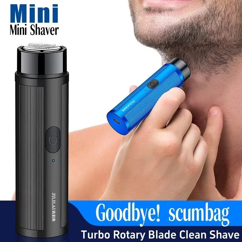 Mini Afeitadora eléctrica portátil para hombres, maquinilla de afeitar eléctrica, cuchillo para Barba, afeitadoras con carga USB para hombres, máquina de afeitar para cara y cuerpo