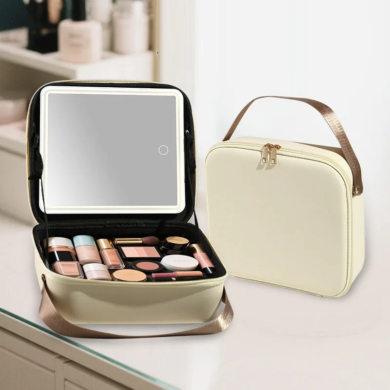 makeup-brushes-storage-bag-with-detachable-led-lighted-mirror-waterproof-eva-travel-makeup-brushes-comestic-tools-organizer