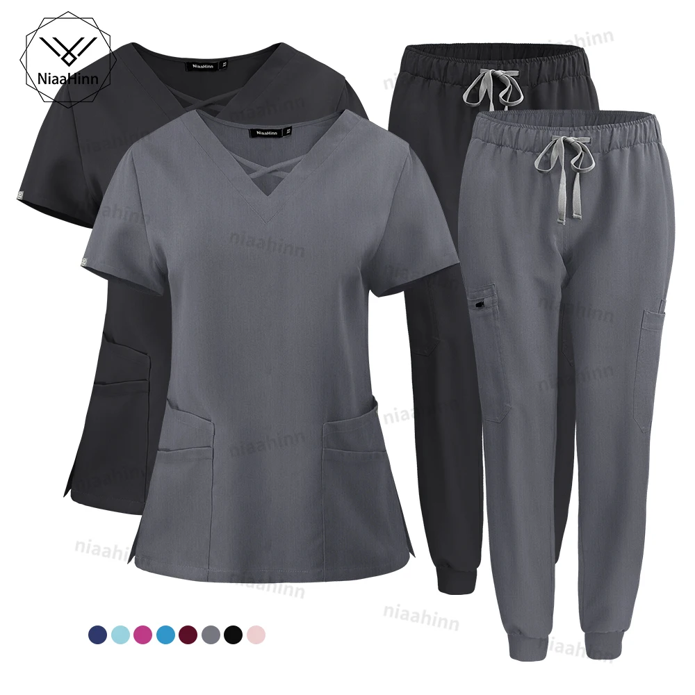 Uniforme de enfermera para mujer, batas quirúrgicas transpirables, conjuntos de Joggger, bata de laboratorio, limpieza, enfermería, Spa, suave