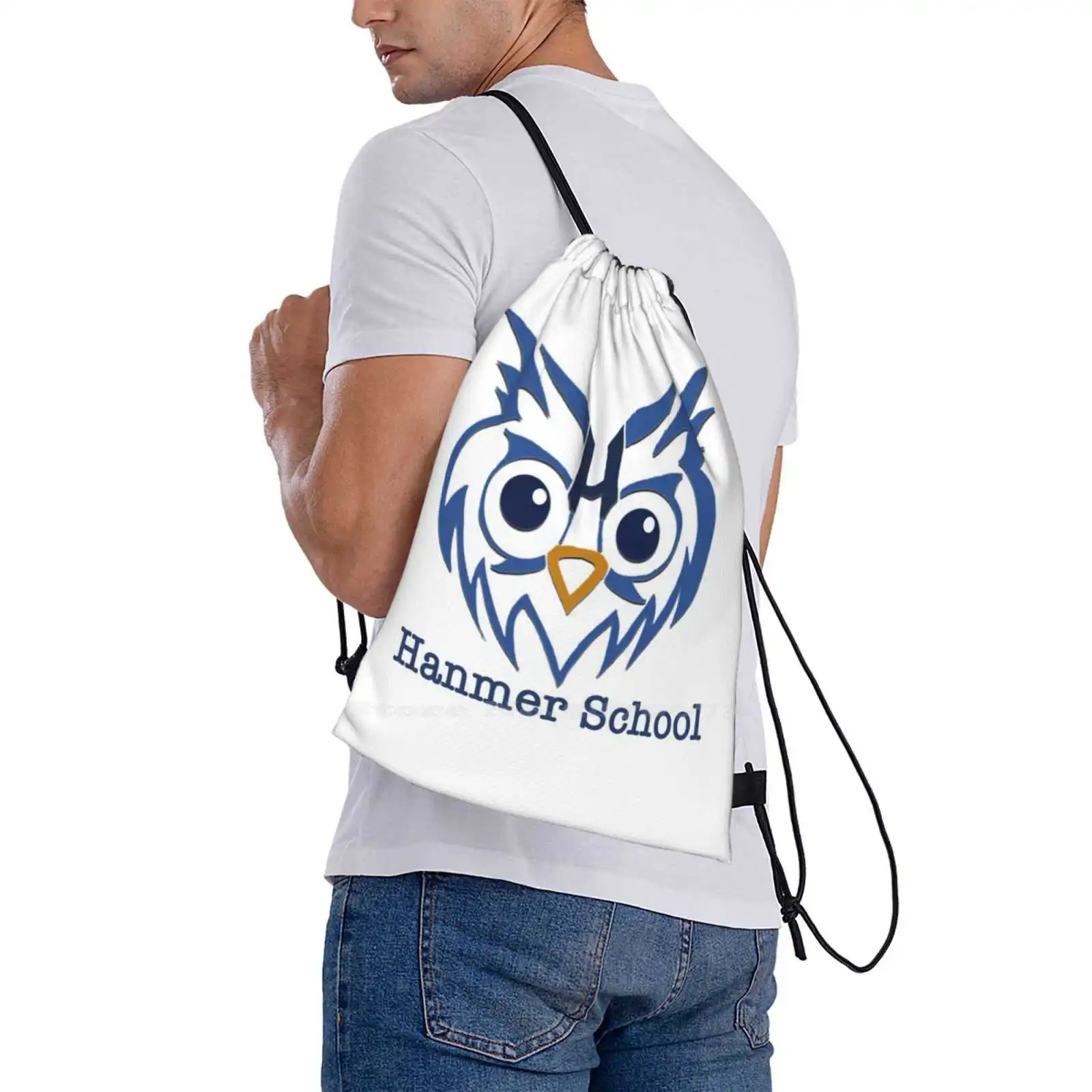 Blue Hooty " Hanmer School " School Bags Travel Laptop Backpack Hanmer School Old Wethersfield Hooty A W Hanmer