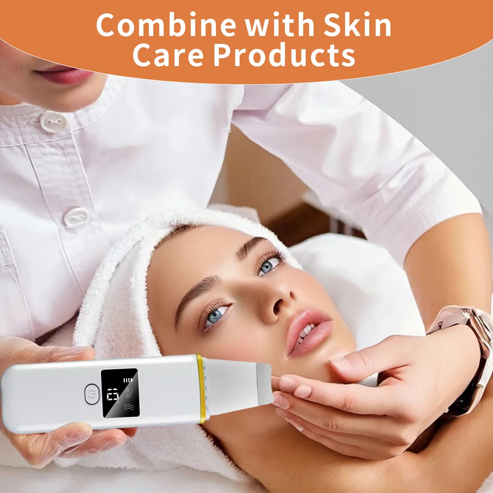 Ultrasone Huid Scrubber Remover Mee-eter Ultrasone Peeling Gezichtsscrubber Schop Gezicht Lifting Verwijderen Porie Acne Diepe Reiniging