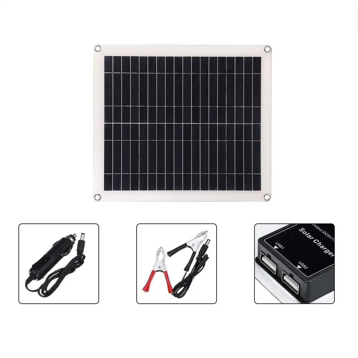 omni-in 25W polycrystalline solar panel, solar light charging panel, outdoor tent mobile phone car charging photovoltaic panel