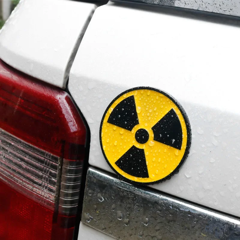 

3D Metal Nuclear Radiation Biohazard Warning Car Emblema Tronco Adesivo Per Finestre Divertimento Sticker Auto Styling Accessory