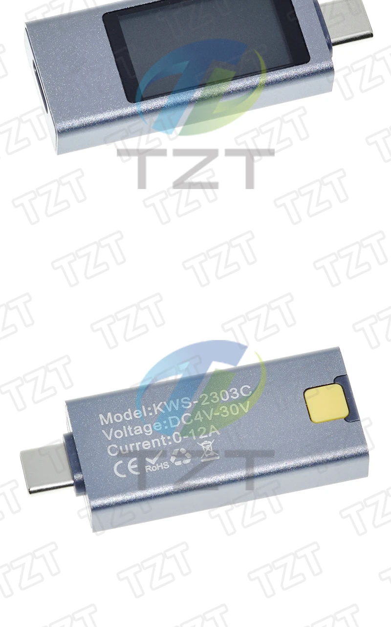 KWS-2303C Multifunktions-Digitalanzeige DC-Spannungsmesser Amperemeter Leistungsmesser Typ-C Handy-Ladetester DC 4-30V 0-12A – Detail 14