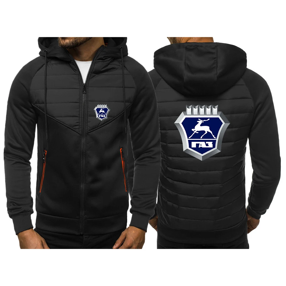 

GAZ Gazelle 2024 NEW Men's Spring And Autumn Leisure Fashion Jacket Three-Color Stitching Sweatshirts Cotton Comfortable Top